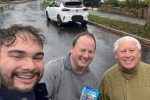 Josh Coldspring-White, Peter Fortune and Bob Neill campaigning in Hayes & Coney Hall